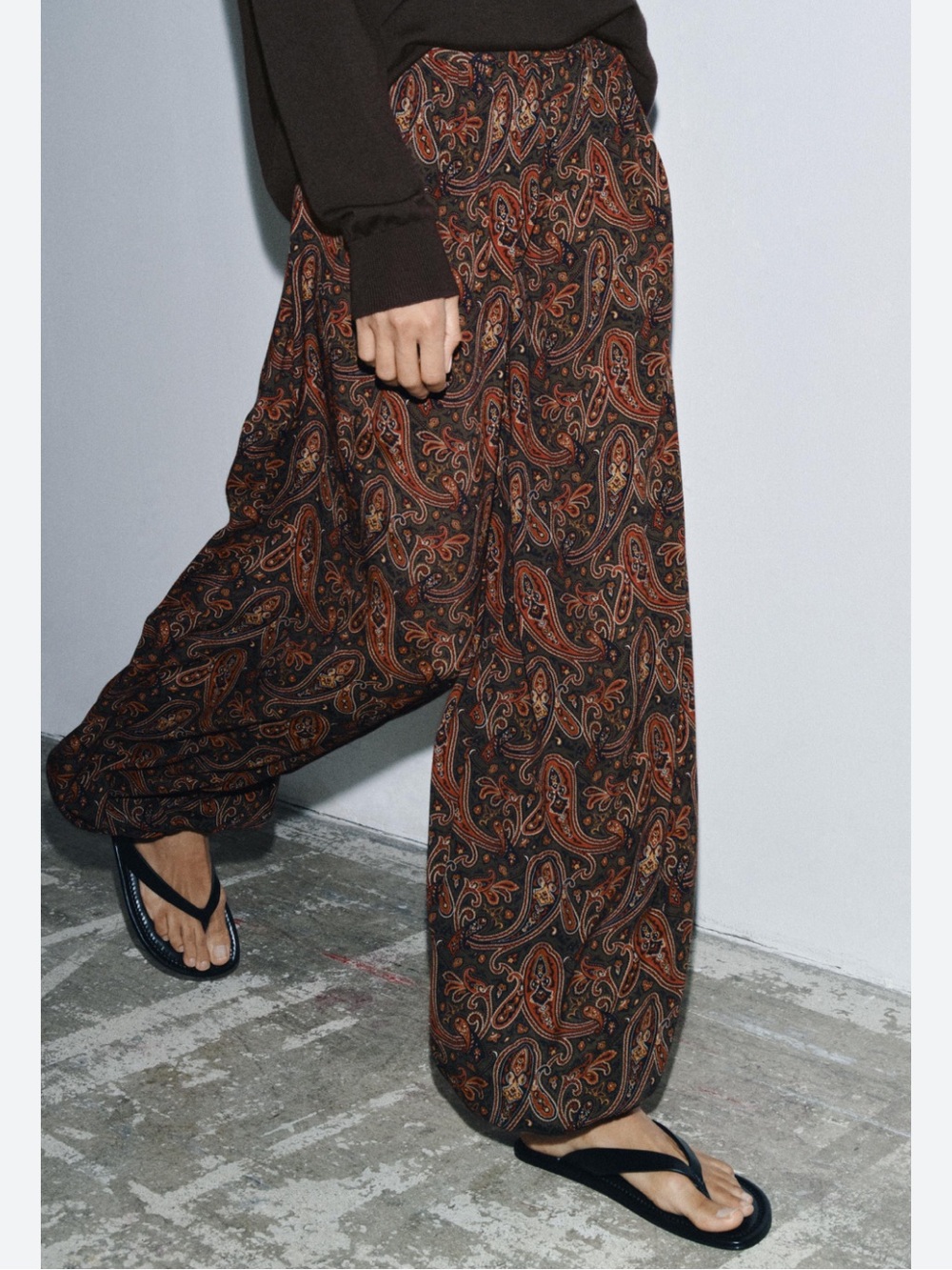 ZARA PAISLEY BLOOMER PANTS SIZE XS